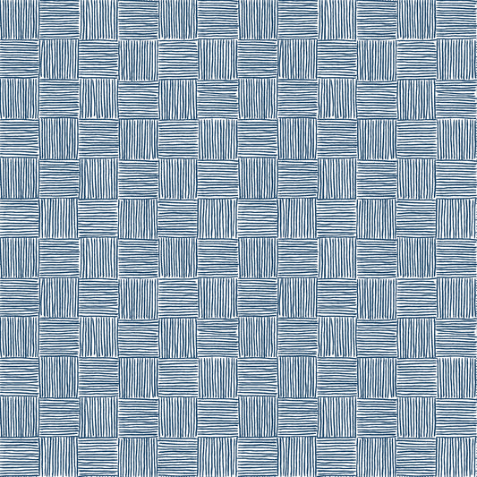 Along The Fields:  Plaid Stripe - Navy